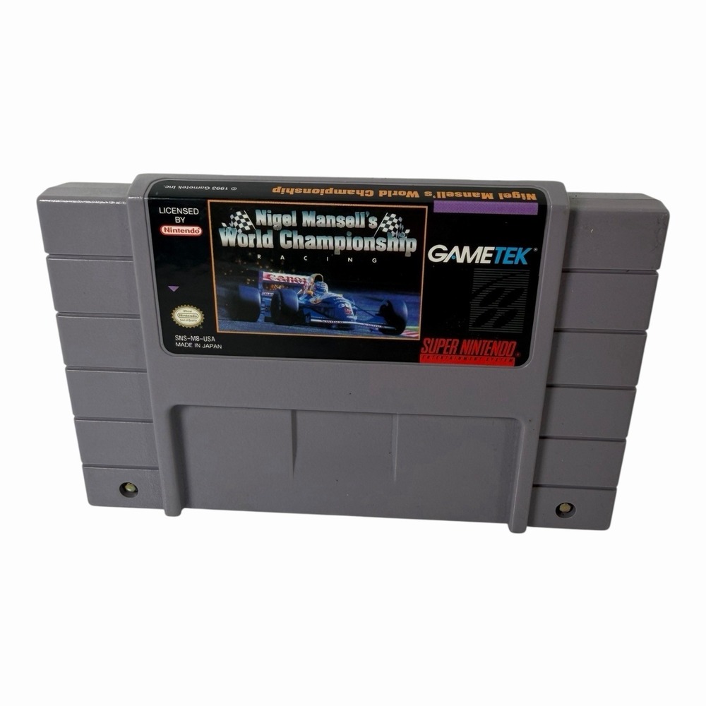 GameTek Nigel Mansell's World Championship Racing SNES Racing Game 1992 NTSC-U/C